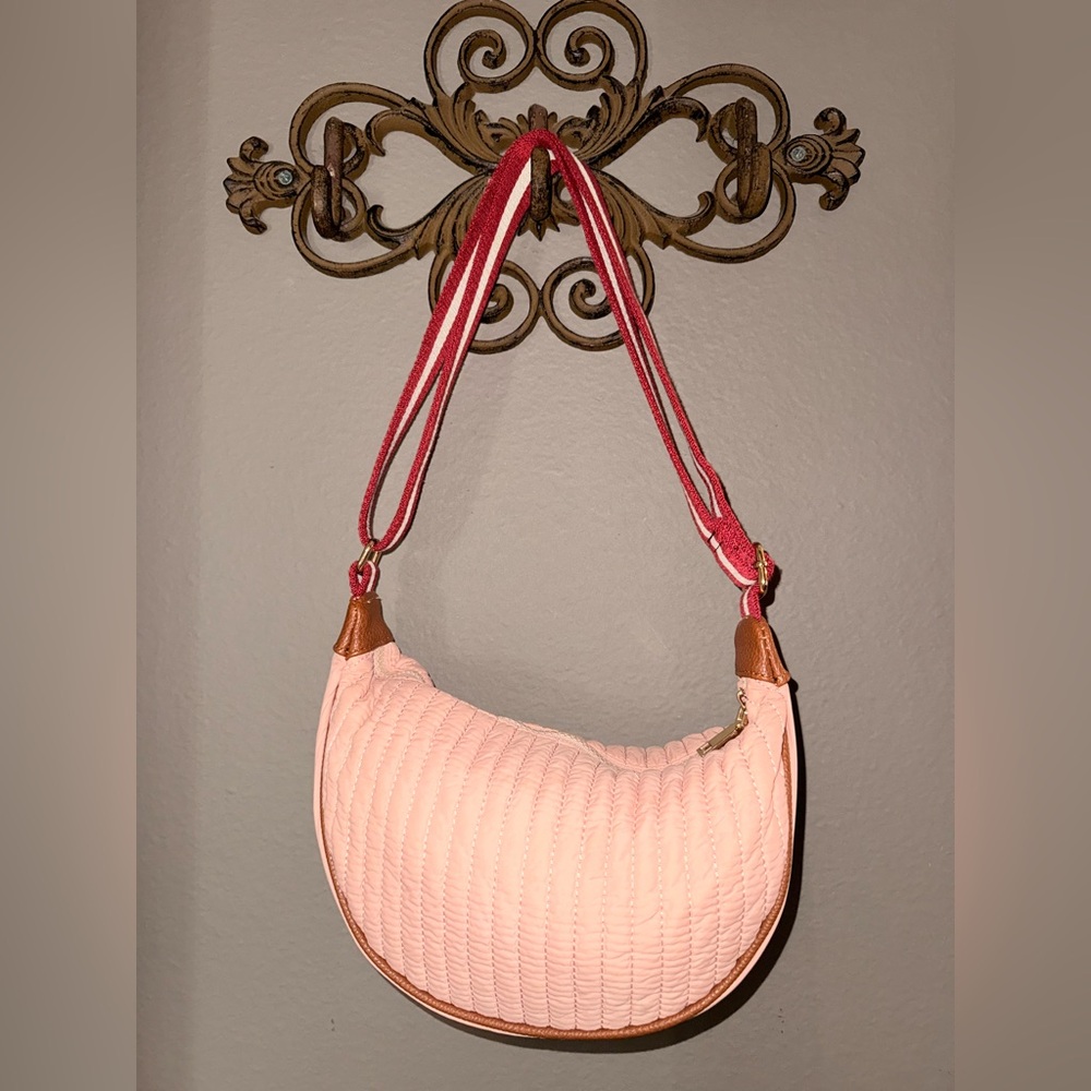 Pink puffer purse